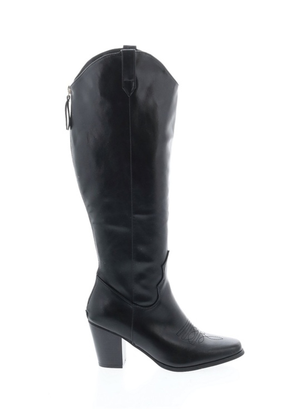 Black Tall Leather Riding Boots